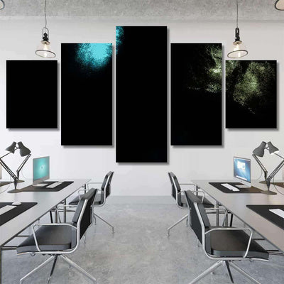 Neon Dirty Art Background Galaxy Watercolor Galaxy Sky and Space Multi Piece Panel Canvas Home Decor Housewarming Gift Ideas Poster Canvas Gallery Prints