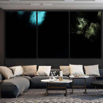Neon Dirty Art Background Galaxy Watercolor Galaxy Sky and Space Multi Piece Panel Canvas Home Decor Housewarming Gift Ideas Poster Canvas Gallery Prints