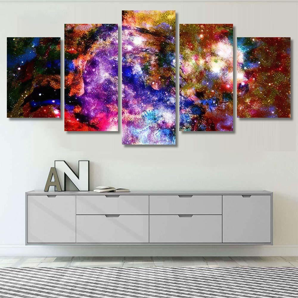 Stars Sky Universe Background Cosmos Interesting Galaxy Sky and Space Multi Piece Panel Canvas Home Decor Housewarming Gift Ideas Poster Canvas Gallery Prints