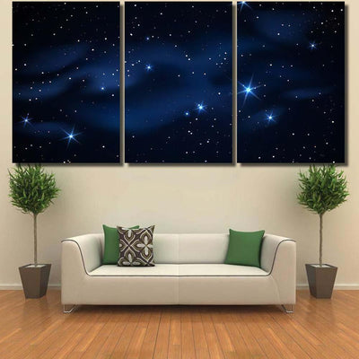 Milky Way Galaxy Black Vector Background Galaxy Sky and Space Multi Piece Panel Canvas Home Decor Housewarming Gift Ideas Poster Canvas Gallery Prints