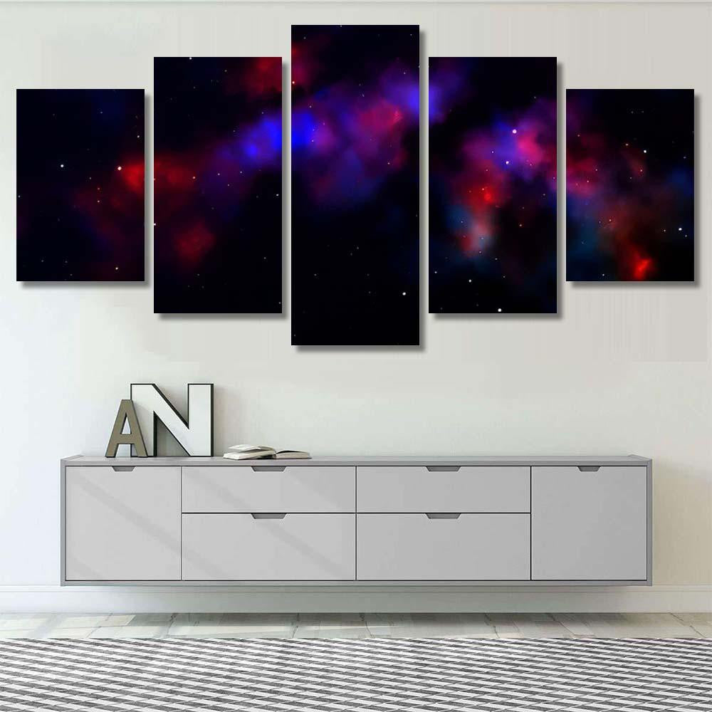 Space Background Fantastic Outer View Realistic 7 1 Galaxy Sky and Space Multi Piece Panel Canvas Home Decor Housewarming Gift Ideas Poster Canvas Gallery Prints