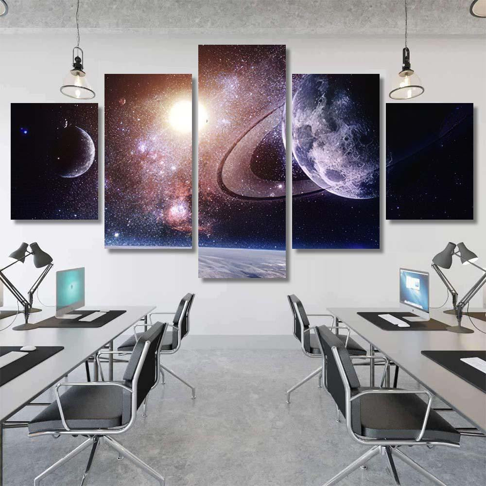 Interstellar Elements This Image Furnished By Galaxy Sky and Space Multi Piece Panel Canvas Home Decor Housewarming Gift Ideas Poster Canvas Gallery Prints