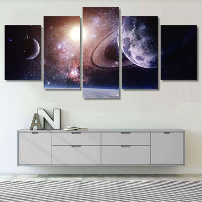 Interstellar Elements This Image Furnished By Galaxy Sky and Space Multi Piece Panel Canvas Home Decor Housewarming Gift Ideas Poster Canvas Gallery Prints