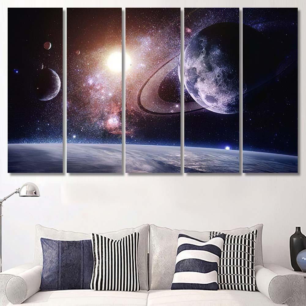 Interstellar Elements This Image Furnished By Galaxy Sky and Space Multi Piece Panel Canvas Home Decor Housewarming Gift Ideas Poster Canvas Gallery Prints
