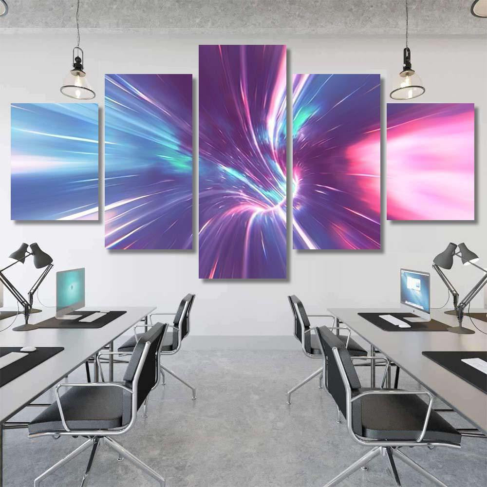 Psychedelic Wormhole Galaxy Sky and Space Multi Piece Panel Canvas Home Decor Housewarming Gift Ideas Poster Canvas Gallery Prints