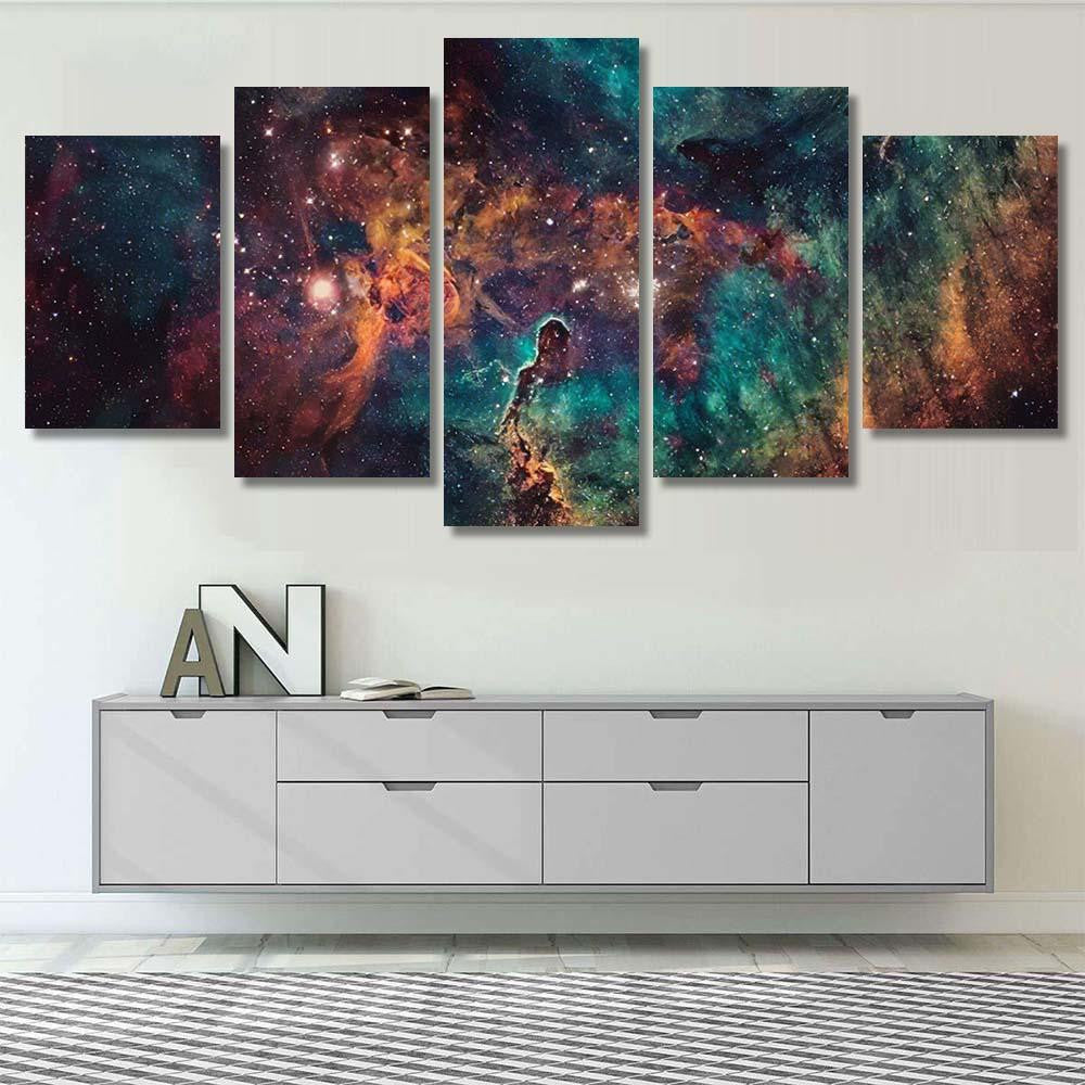 Nebula Galaxies Deep Space Elements This 3 Galaxy Sky and Space Multi Piece Panel Canvas Home Decor Housewarming Gift Ideas Poster Canvas Gallery Prints