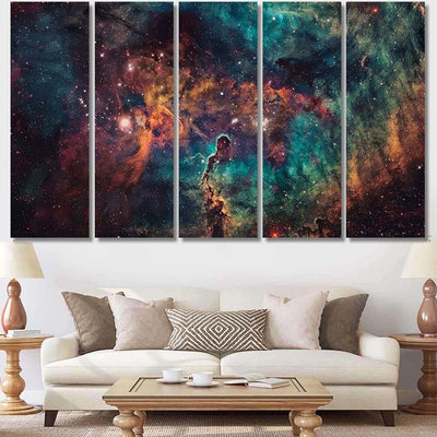 Nebula Galaxies Deep Space Elements This 3 Galaxy Sky and Space Multi Piece Panel Canvas Home Decor Housewarming Gift Ideas Poster Canvas Gallery Prints