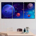 Planets Outer Space Satellites Falling Meteor Galaxy Sky and Space Multi Piece Panel Canvas Home Decor Housewarming Gift Ideas Poster Canvas Gallery Prints