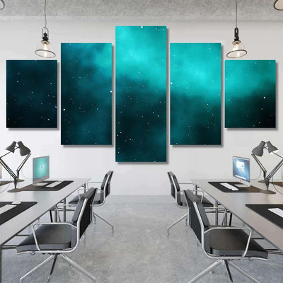 Spacescape Illustration Astronomy Graphic Design Background Galaxy Sky and Space Multi Piece Panel Canvas Home Decor Housewarming Gift Ideas Poster Canvas Gallery Prints