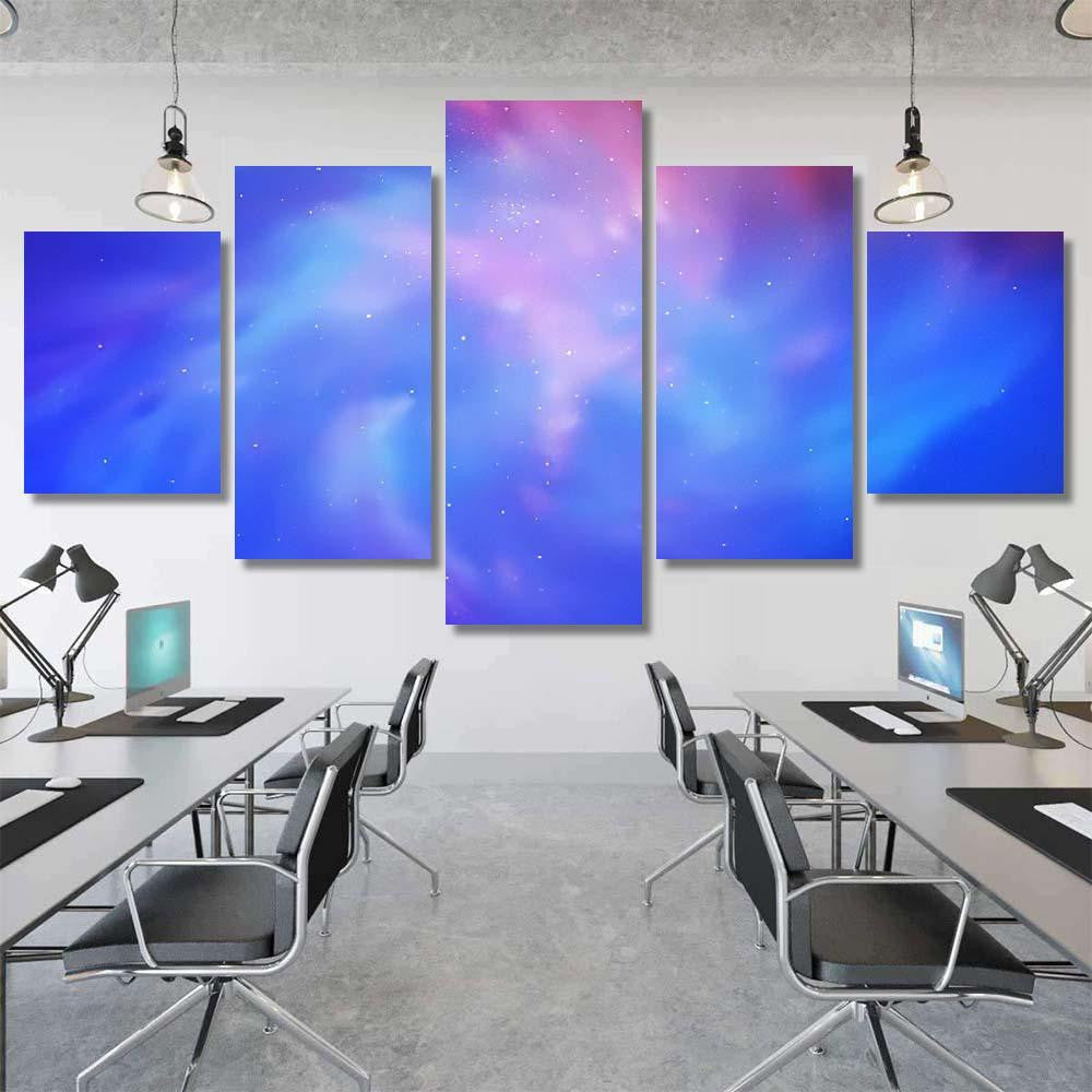 Light Blue Red Vector Background Galaxy Galaxy Sky and Space Multi Piece Panel Canvas Home Decor Housewarming Gift Ideas Poster Canvas Gallery Prints