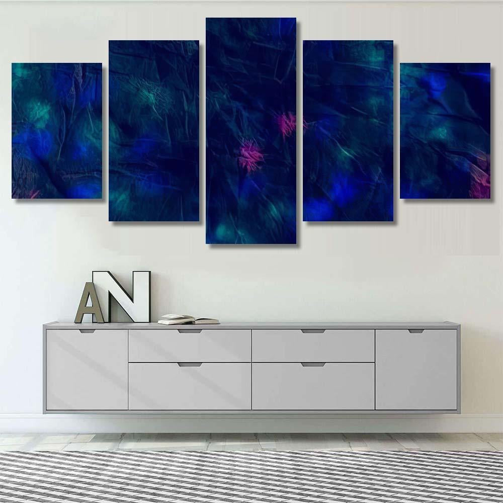 Glow Dirty Art Texture Galaxy Watercolour Galaxy Sky and Space Multi Piece Panel Canvas Home Decor Housewarming Gift Ideas Poster Canvas Gallery Prints