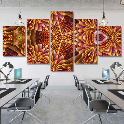 Psychedelic Ornament Surrealism Bright Neon Shape 1 Galaxy Sky and Space Multi Piece Panel Canvas Home Decor Housewarming Gift Ideas Poster Canvas Gallery Prints