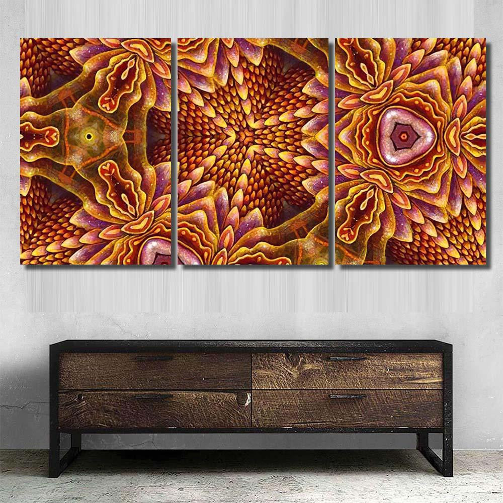 Psychedelic Ornament Surrealism Bright Neon Shape 1 Galaxy Sky and Space Multi Piece Panel Canvas Home Decor Housewarming Gift Ideas Poster Canvas Gallery Prints