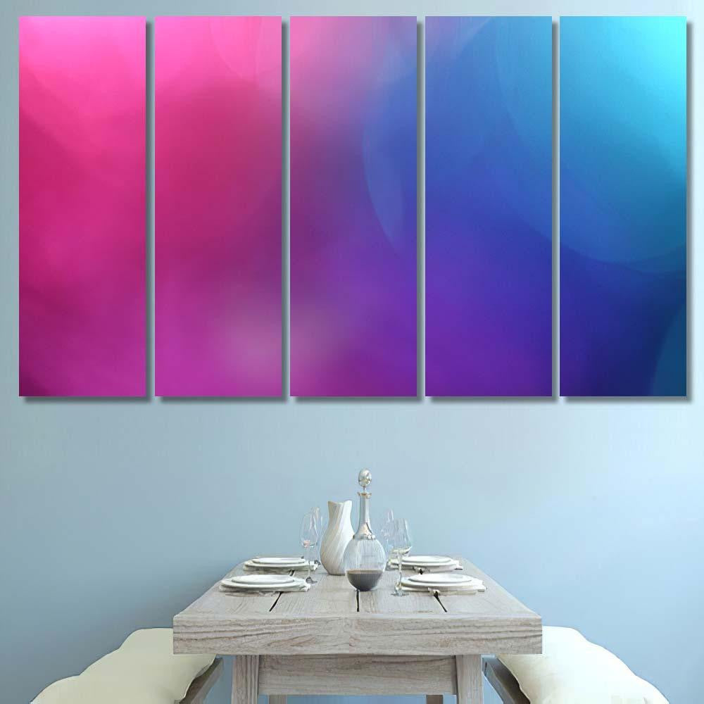 Pink Blue Out Focus Abstract Background 1 Galaxy Sky and Space Multi Piece Panel Canvas Home Decor Housewarming Gift Ideas Poster Canvas Gallery Prints