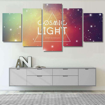 Hipster Space Background Colorful Cosmic Light Galaxy Sky and Space Multi Piece Panel Canvas Home Decor Housewarming Gift Ideas Poster Canvas Gallery Prints