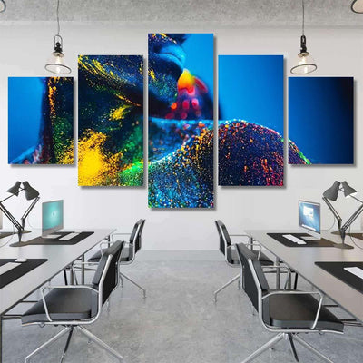People Colored Fluorescent Powder Pair Lovers 1 Galaxy Sky and Space Multi Piece Panel Canvas Home Decor Housewarming Gift Ideas Poster Canvas Gallery Prints