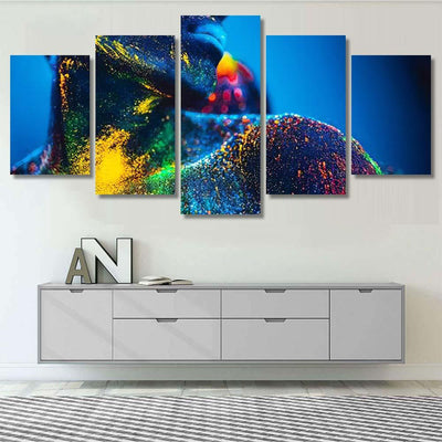 People Colored Fluorescent Powder Pair Lovers 1 Galaxy Sky and Space Multi Piece Panel Canvas Home Decor Housewarming Gift Ideas Poster Canvas Gallery Prints