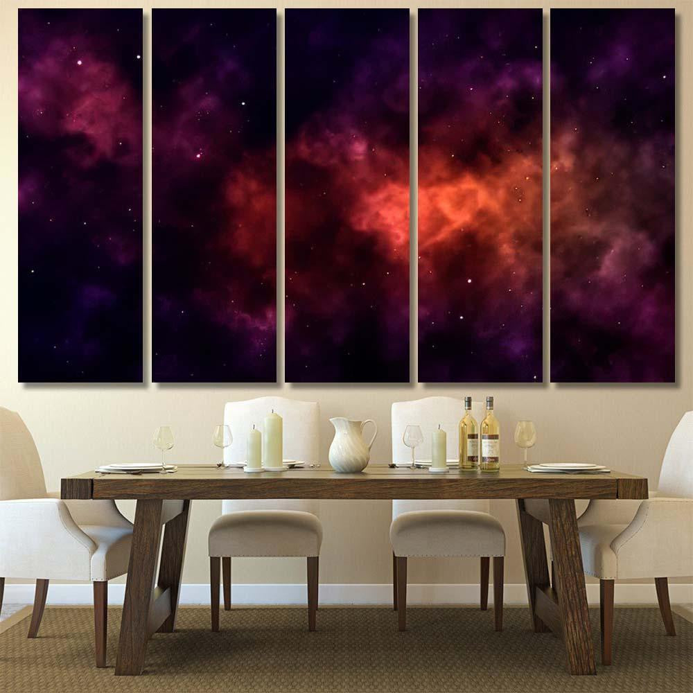 Space Background Fantastic Outer View Realistic 1 1 Galaxy Sky and Space Multi Piece Panel Canvas Home Decor Housewarming Gift Ideas Poster Canvas Gallery Prints