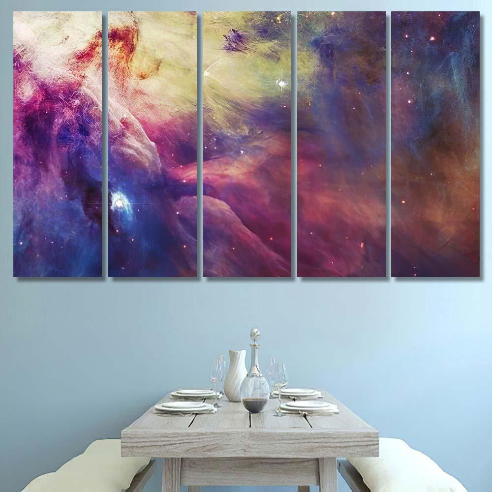 Night Sky Clouds Stars Nebula Background 1 1 Galaxy Sky and Space Multi Piece Panel Canvas Home Decor Housewarming Gift Ideas Poster Canvas Gallery Prints