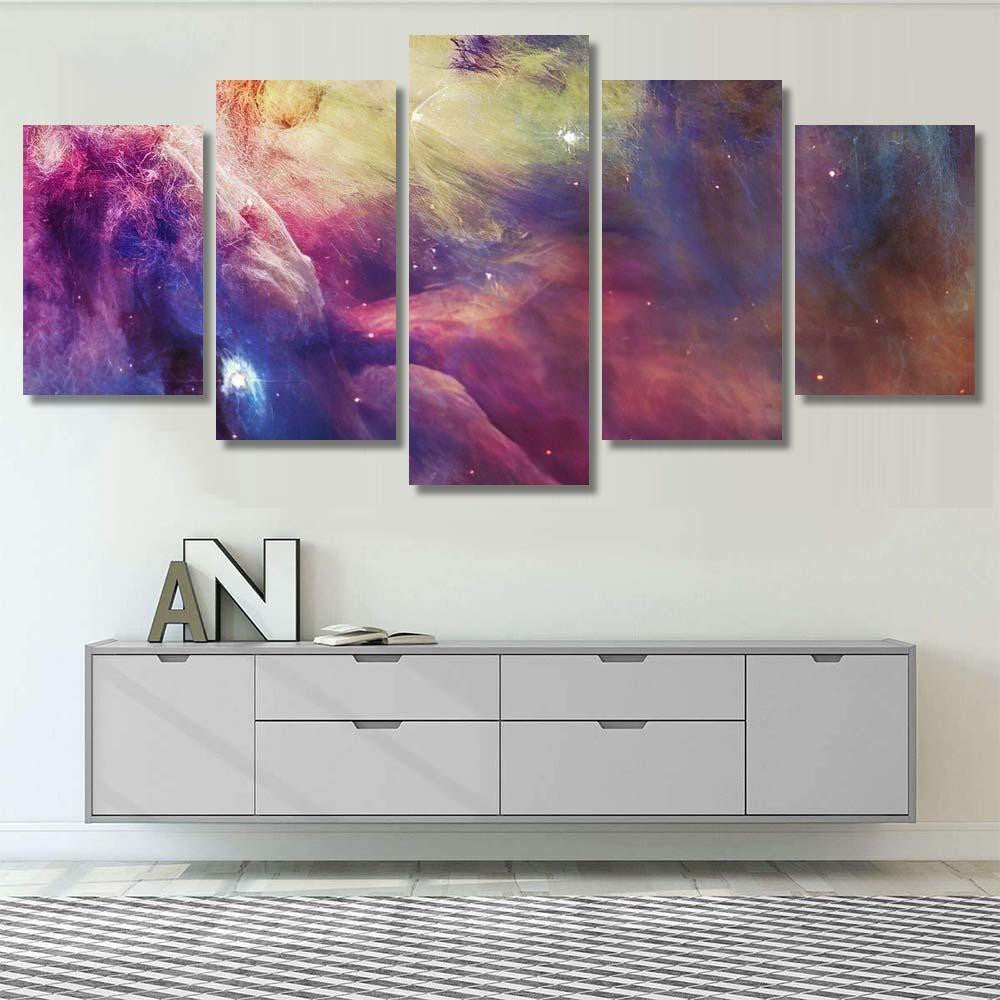 Night Sky Clouds Stars Nebula Background 1 1 Galaxy Sky and Space Multi Piece Panel Canvas Home Decor Housewarming Gift Ideas Poster Canvas Gallery Prints