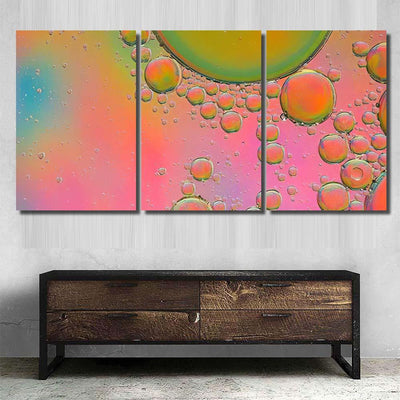 Pink Psychedelic Abstract Formed By Oil Galaxy Sky and Space Multi Piece Panel Canvas Home Decor Housewarming Gift Ideas Poster Canvas Gallery Prints