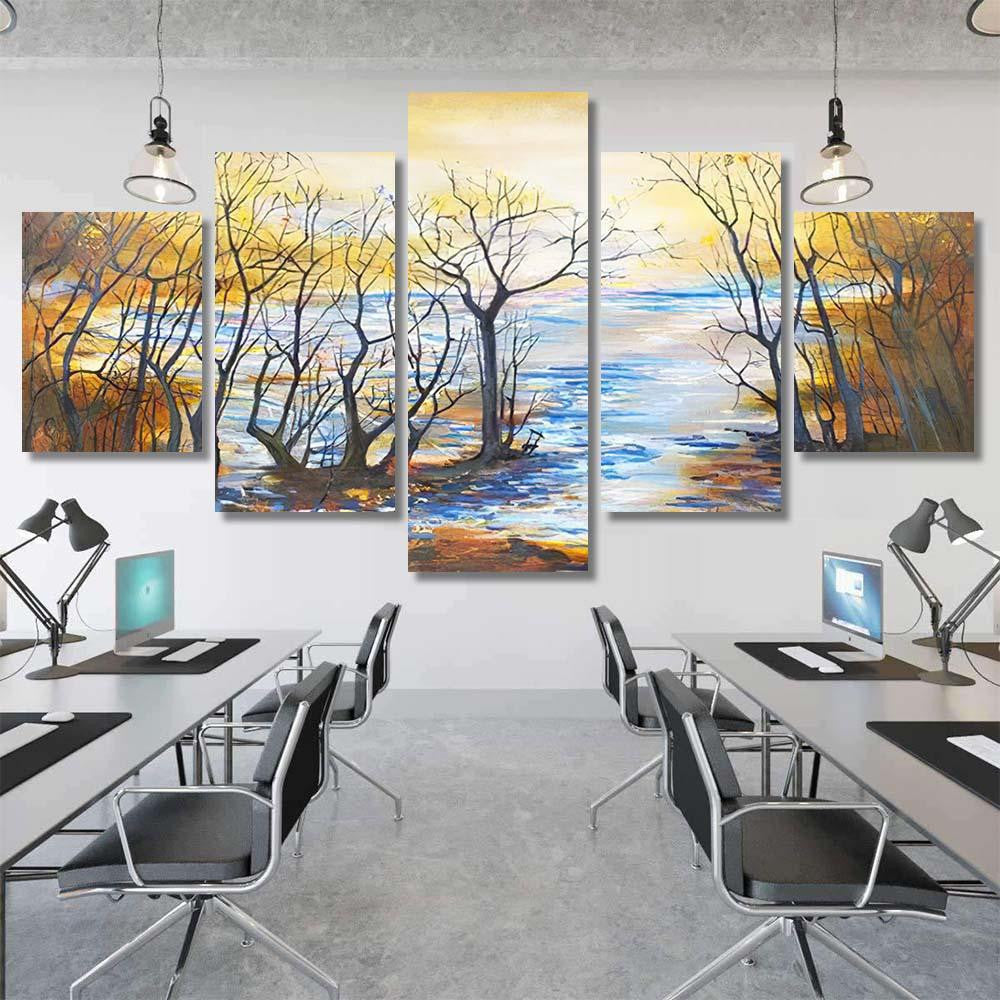 Near Water 1 1 Galaxy Sky and Space Multi Piece Panel Canvas Home Decor Housewarming Gift Ideas Poster Canvas Gallery Prints