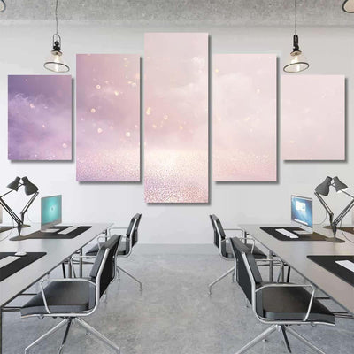 Glitter Vintage Pink Lights Background Defocused Galaxy Sky and Space Multi Piece Panel Canvas Home Decor Housewarming Gift Ideas Poster Canvas Gallery Prints