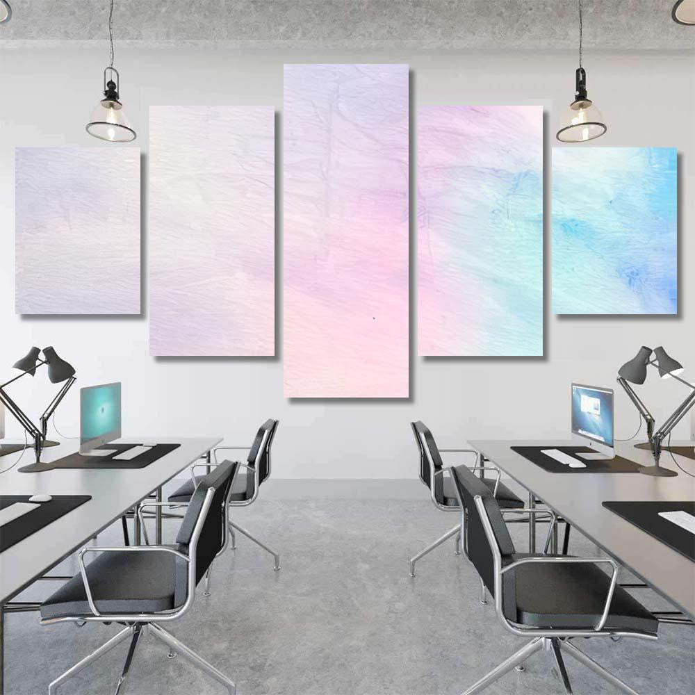 Striped Pattern Aquarelle Illustration Colorful Galaxy Galaxy Sky and Space Multi Piece Panel Canvas Home Decor Housewarming Gift Ideas Poster Canvas Gallery Prints