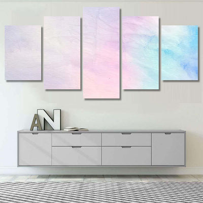 Striped Pattern Aquarelle Illustration Colorful Galaxy Galaxy Sky and Space Multi Piece Panel Canvas Home Decor Housewarming Gift Ideas Poster Canvas Gallery Prints