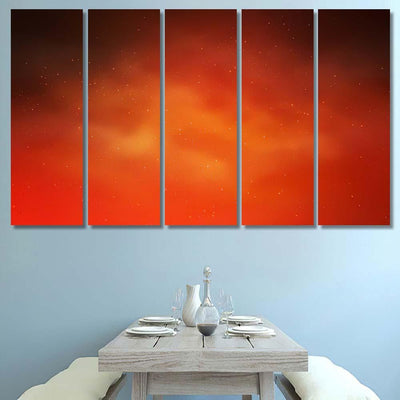 Light Orange Vector Pattern Night Sky Galaxy Sky and Space Multi Piece Panel Canvas Home Decor Housewarming Gift Ideas Poster Canvas Gallery Prints