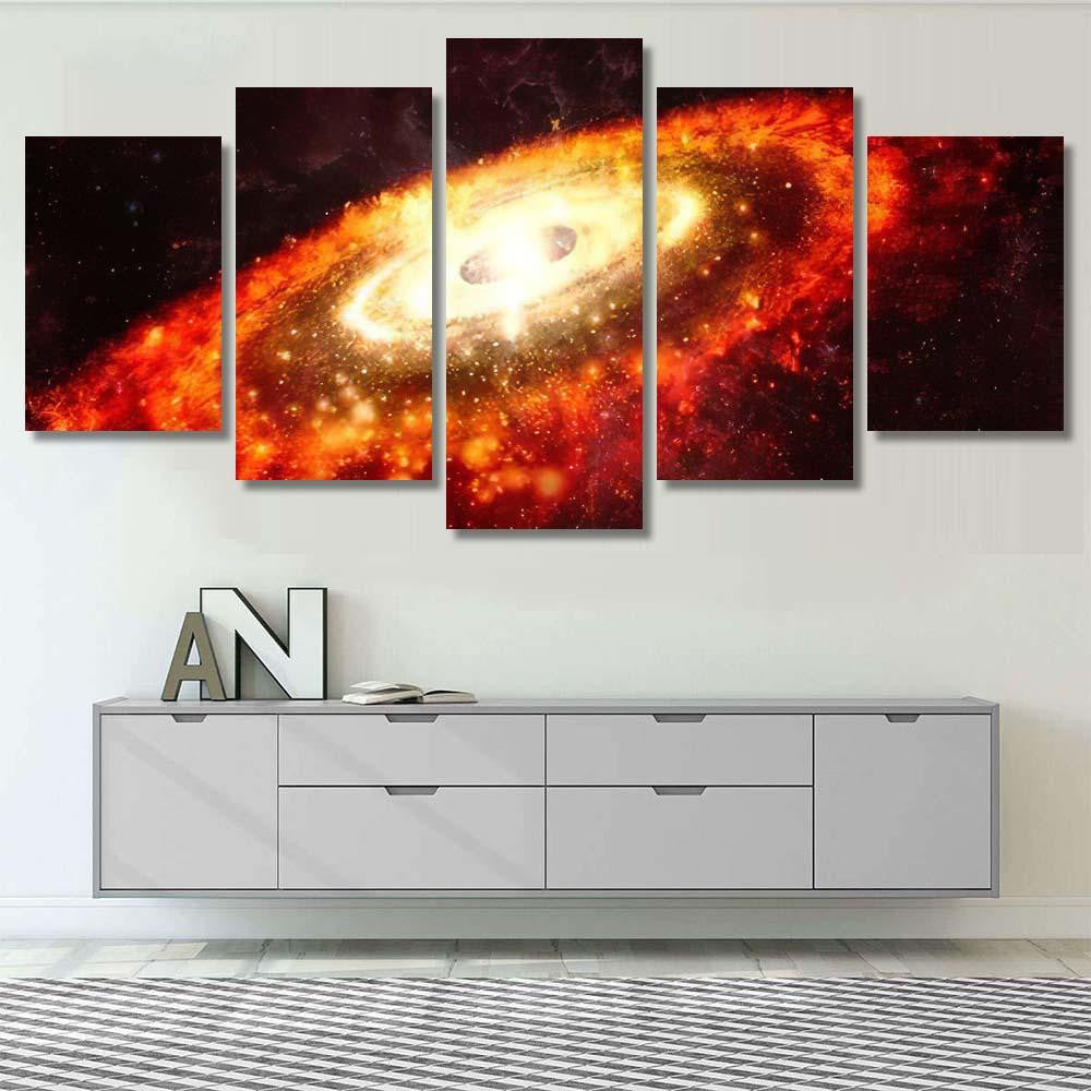 Stars Galaxy Space Sky Night Background 2 Galaxy Sky and Space Multi Piece Panel Canvas Home Decor Housewarming Gift Ideas Poster Canvas Gallery Prints