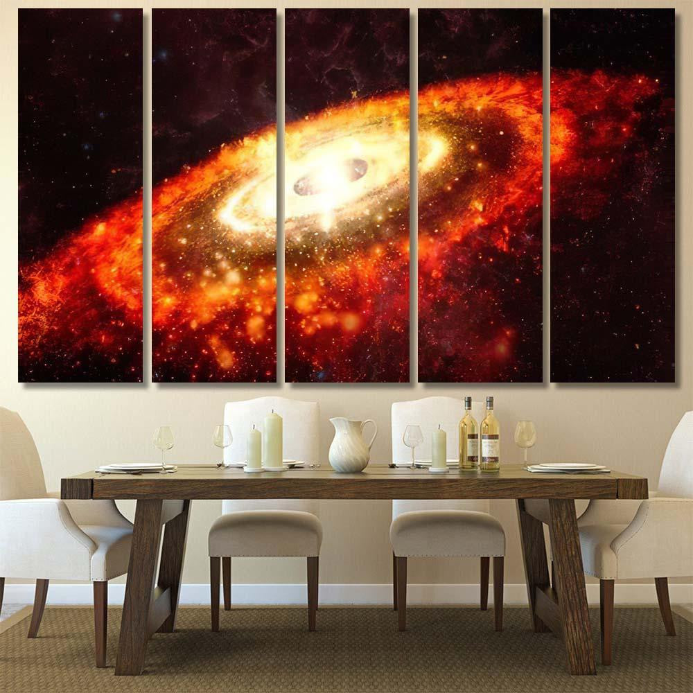 Stars Galaxy Space Sky Night Background 2 Galaxy Sky and Space Multi Piece Panel Canvas Home Decor Housewarming Gift Ideas Poster Canvas Gallery Prints