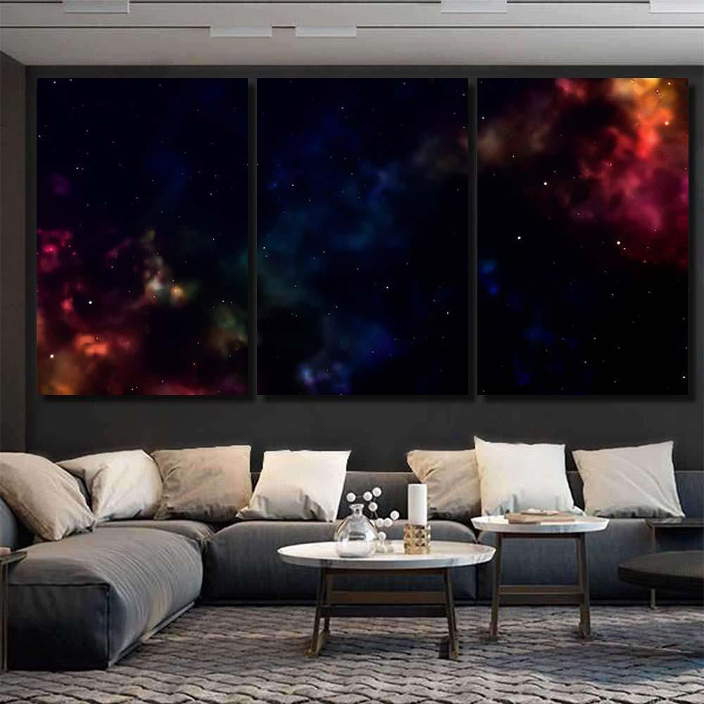 Space Background Fantastic Outer View Realistic 12 Galaxy Sky and Space Multi Piece Panel Canvas Home Decor Housewarming Gift Ideas Poster Canvas Gallery Prints