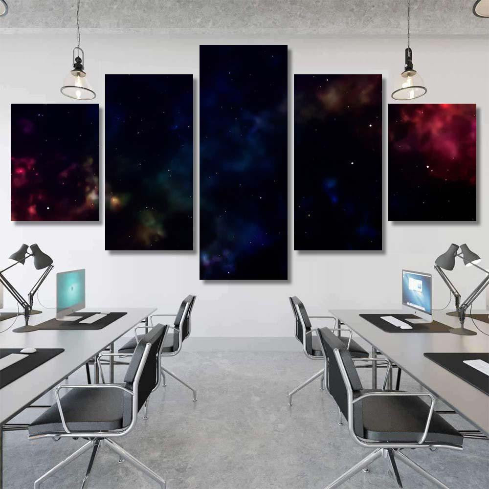 Space Background Fantastic Outer View Realistic 12 Galaxy Sky and Space Multi Piece Panel Canvas Home Decor Housewarming Gift Ideas Poster Canvas Gallery Prints