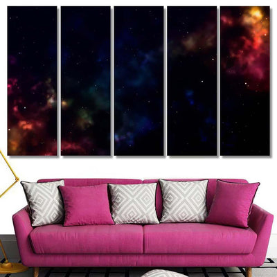 Space Background Fantastic Outer View Realistic 12 Galaxy Sky and Space Multi Piece Panel Canvas Home Decor Housewarming Gift Ideas Poster Canvas Gallery Prints