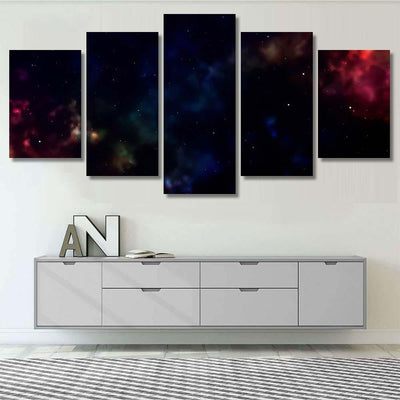 Space Background Fantastic Outer View Realistic 12 Galaxy Sky and Space Multi Piece Panel Canvas Home Decor Housewarming Gift Ideas Poster Canvas Gallery Prints