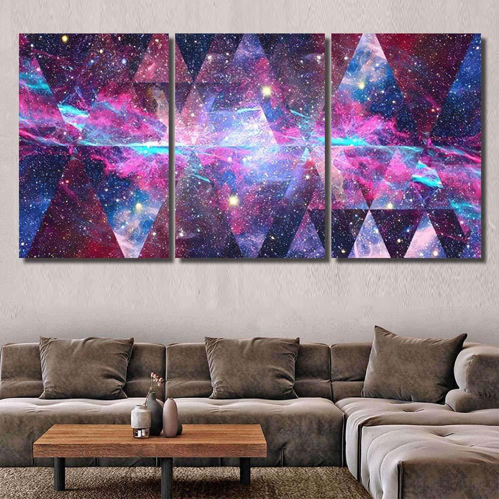 Image Nebula Galaxy Sacred Geometry Collage 1 Galaxy Sky and Space Multi Piece Panel Canvas Home Decor Housewarming Gift Ideas Poster Canvas Gallery Prints
