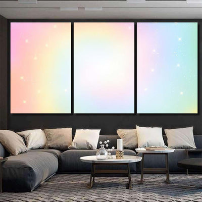 Illustration Holographic Fantasy Background Pastel Color Galaxy Sky and Space Multi Piece Panel Canvas Home Decor Housewarming Gift Ideas Poster Canvas Gallery Prints