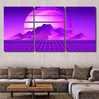 Scifi Vector Background Sunrise Style Retrograzing Galaxy Sky and Space Multi Piece Panel Canvas Home Decor Housewarming Gift Ideas Poster Canvas Gallery Prints
