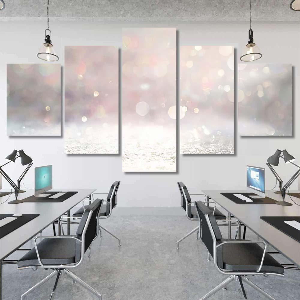 Glitter Vintage Lights Background Silver Gold 3  1 Galaxy Sky and Space Multi Piece Panel Canvas Home Decor Housewarming Gift Ideas Poster Canvas Gallery Prints