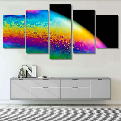 Psychedelic Abstract Planetlike Soap Bubble Light 1 Galaxy Sky and Space Multi Piece Panel Canvas Home Decor Housewarming Gift Ideas Poster Canvas Gallery Prints