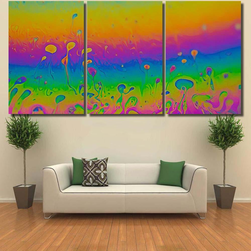 Psychedelic Abstract Planet Soap Bubble Light 2 Galaxy Sky and Space Multi Piece Panel Canvas Home Decor Housewarming Gift Ideas Poster Canvas Gallery Prints