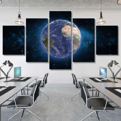 High Resolution Planet Earth View Global Galaxy Sky and Space Multi Piece Panel Canvas Home Decor Housewarming Gift Ideas Poster Canvas Gallery Prints