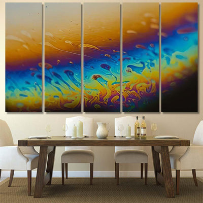 Psychedelic Abstract Planet Soap Bubble Light 7 Galaxy Sky and Space Multi Piece Panel Canvas Home Decor Housewarming Gift Ideas Poster Canvas Gallery Prints