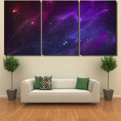 Starry Nebula Colorful Outer Space Background Galaxy Sky and Space Multi Piece Panel Canvas Home Decor Housewarming Gift Ideas Poster Canvas Gallery Prints