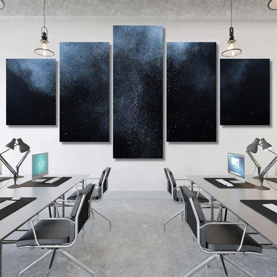 Powder Explosion On Black Background Abstract Galaxy Sky and Space Multi Piece Panel Canvas Home Decor Housewarming Gift Ideas Poster Canvas Gallery Prints