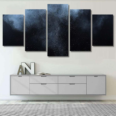 Powder Explosion On Black Background Abstract Galaxy Sky and Space Multi Piece Panel Canvas Home Decor Housewarming Gift Ideas Poster Canvas Gallery Prints