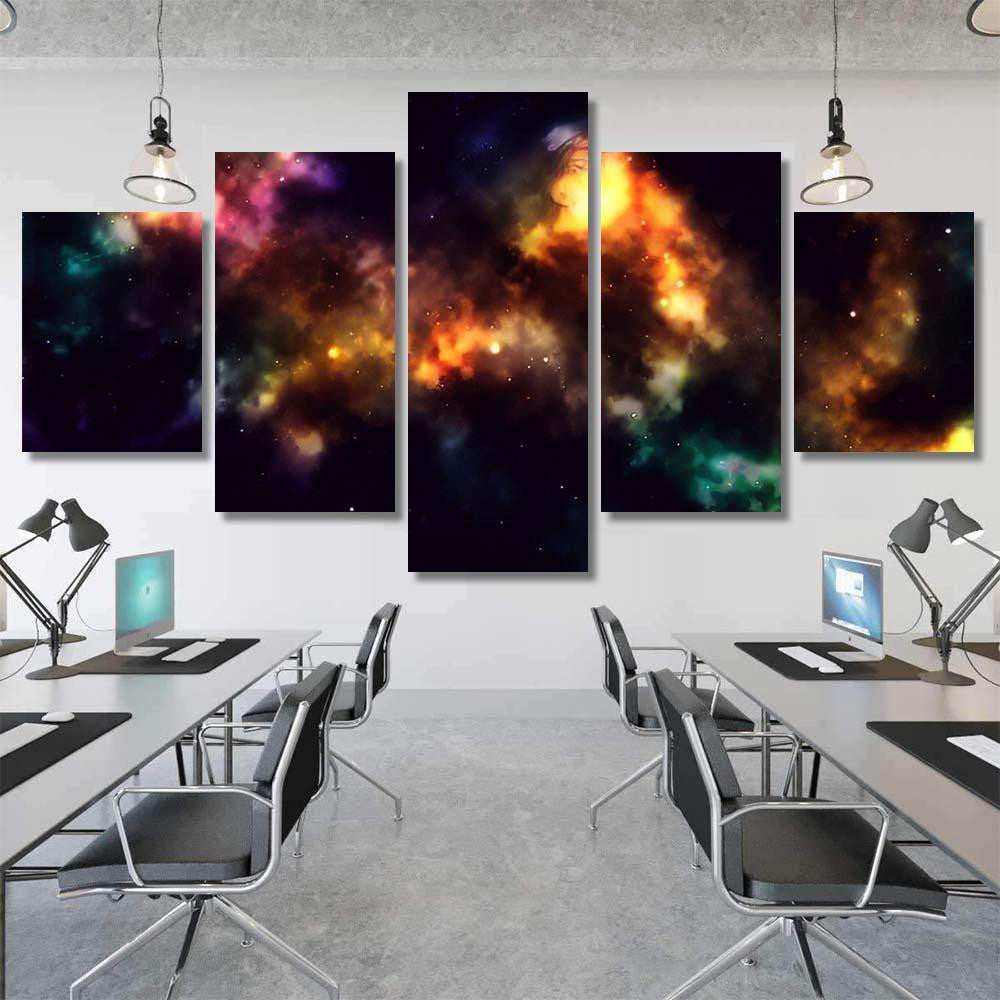 Space Background Fantastic Outer View Realistic 13 Galaxy Sky and Space Multi Piece Panel Canvas Home Decor Housewarming Gift Ideas Poster Canvas Gallery Prints