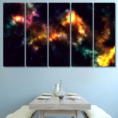 Space Background Fantastic Outer View Realistic 13 Galaxy Sky and Space Multi Piece Panel Canvas Home Decor Housewarming Gift Ideas Poster Canvas Gallery Prints