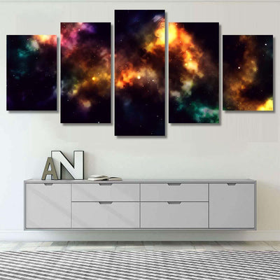 Space Background Fantastic Outer View Realistic 13 Galaxy Sky and Space Multi Piece Panel Canvas Home Decor Housewarming Gift Ideas Poster Canvas Gallery Prints